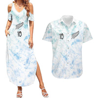 Custom New Zealand Football Couples Matching Summer Maxi Dress and Hawaiian Shirt The Whites-Aotearoa Inspired - Polynesian Pride