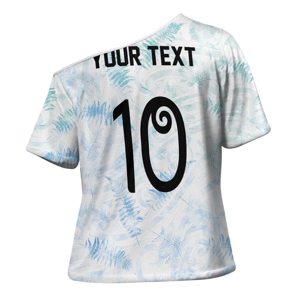 Custom New Zealand Football Cross Shoulder Shirt The Whites-Aotearoa Inspired - Polynesian Pride