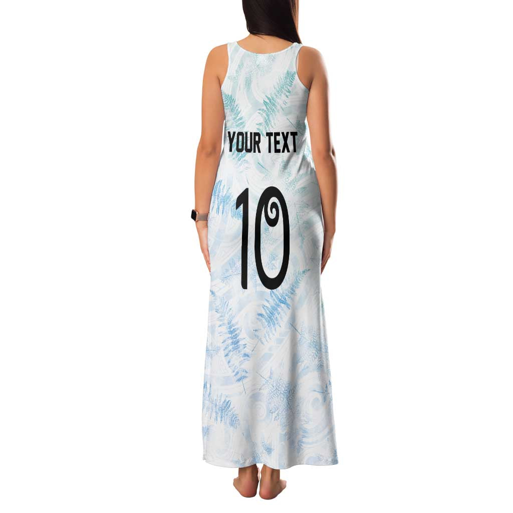 Custom New Zealand Football Family Matching Tank Maxi Dress and Hawaiian Shirt The Whites-Aotearoa Inspired - Polynesian Pride
