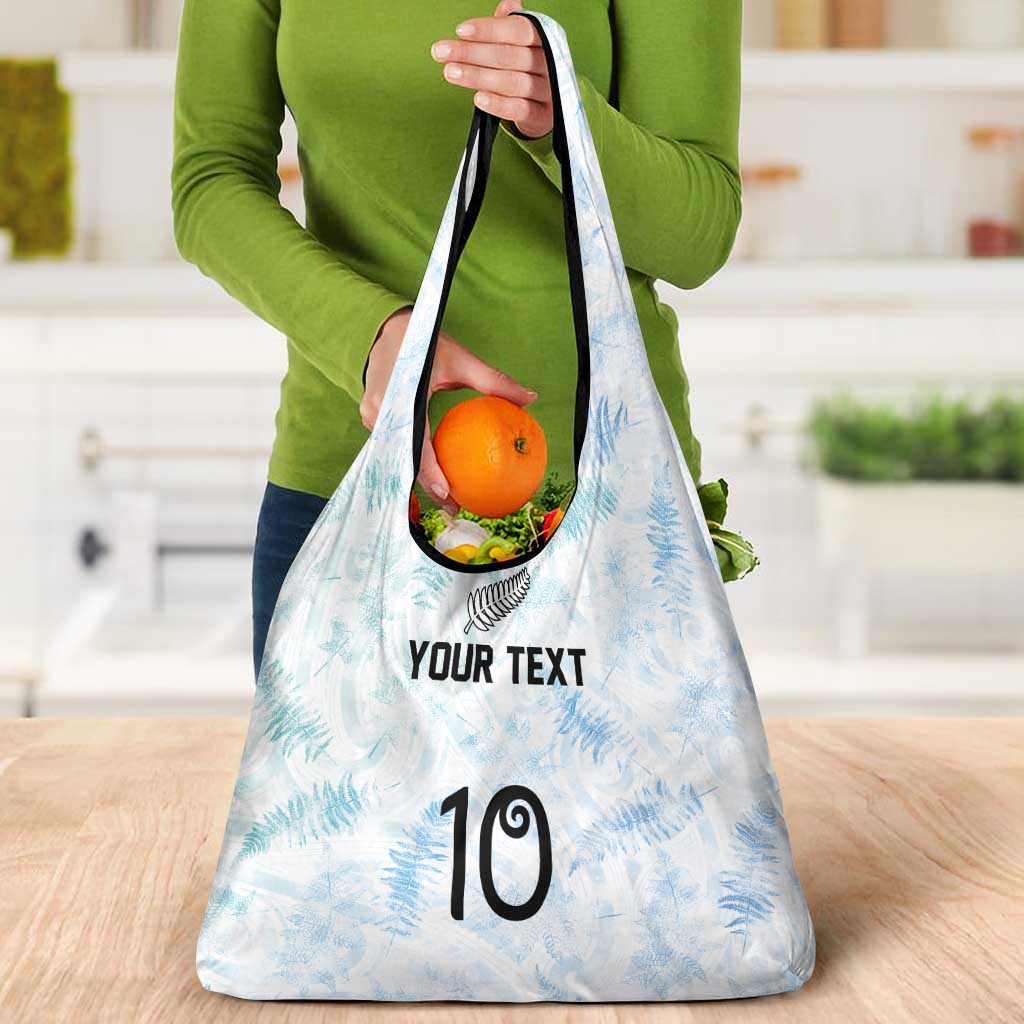 Custom New Zealand Football Grocery Bag The Whites-Aotearoa Inspired - Polynesian Pride