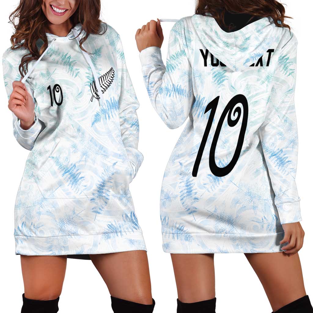 Custom New Zealand Football Hoodie Dress The Whites-Aotearoa Inspired - Polynesian Pride