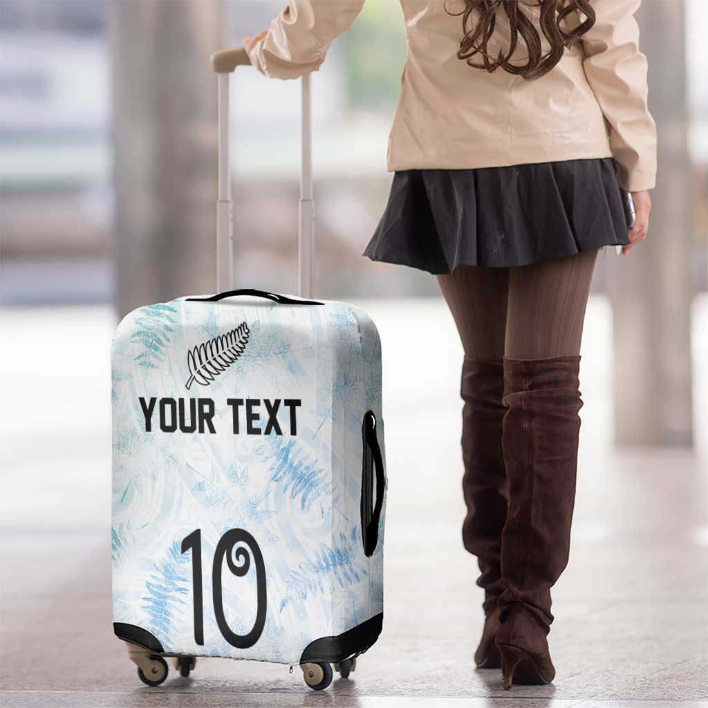 Custom New Zealand Football Luggage Cover The Whites-Aotearoa Inspired - Polynesian Pride