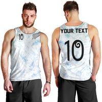 Custom New Zealand Football Men Tank Top The Whites-Aotearoa Inspired - Polynesian Pride