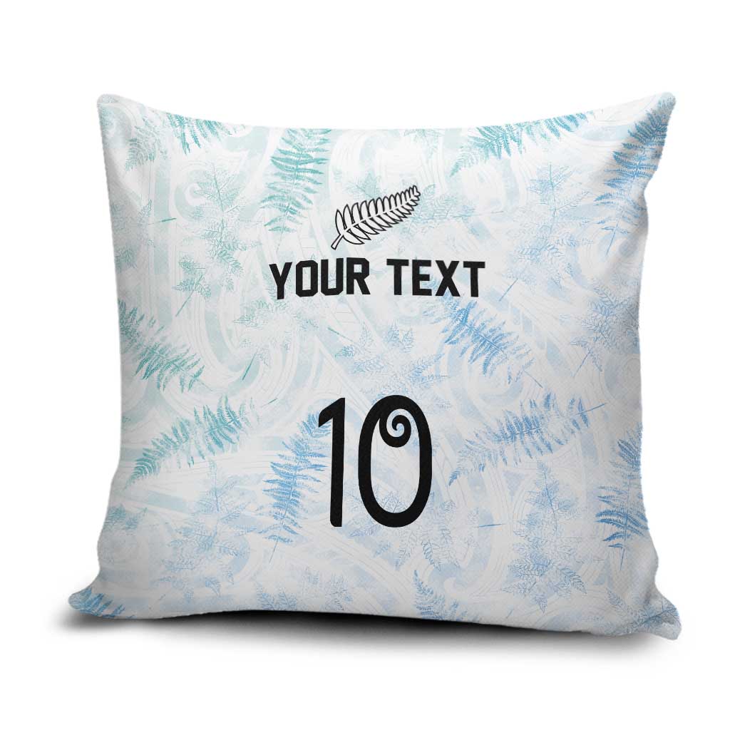 Custom New Zealand Football Pillow Cover The Whites-Aotearoa Inspired - Polynesian Pride