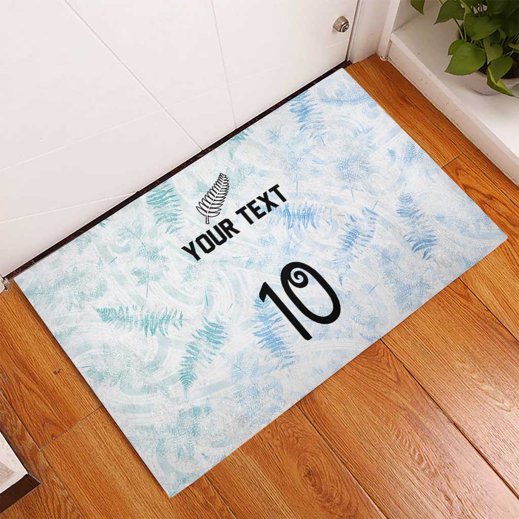 Custom New Zealand Football Rubber Doormat The Whites-Aotearoa Inspired - Polynesian Pride