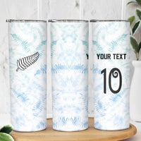 Custom New Zealand Football Skinny Tumbler The Whites-Aotearoa Inspired - Polynesian Pride