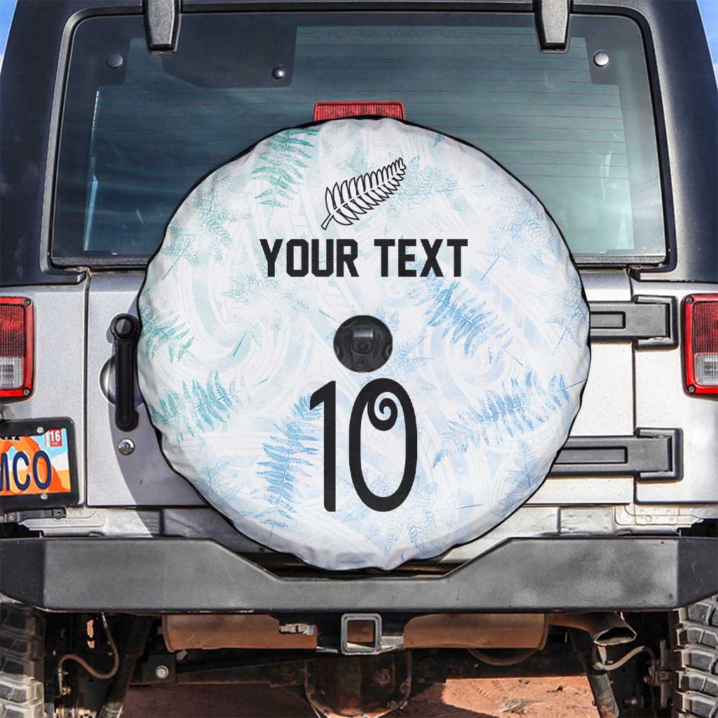 Custom New Zealand Football Spare Tire Cover The Whites-Aotearoa Inspired LT03 White - Polynesian Pride