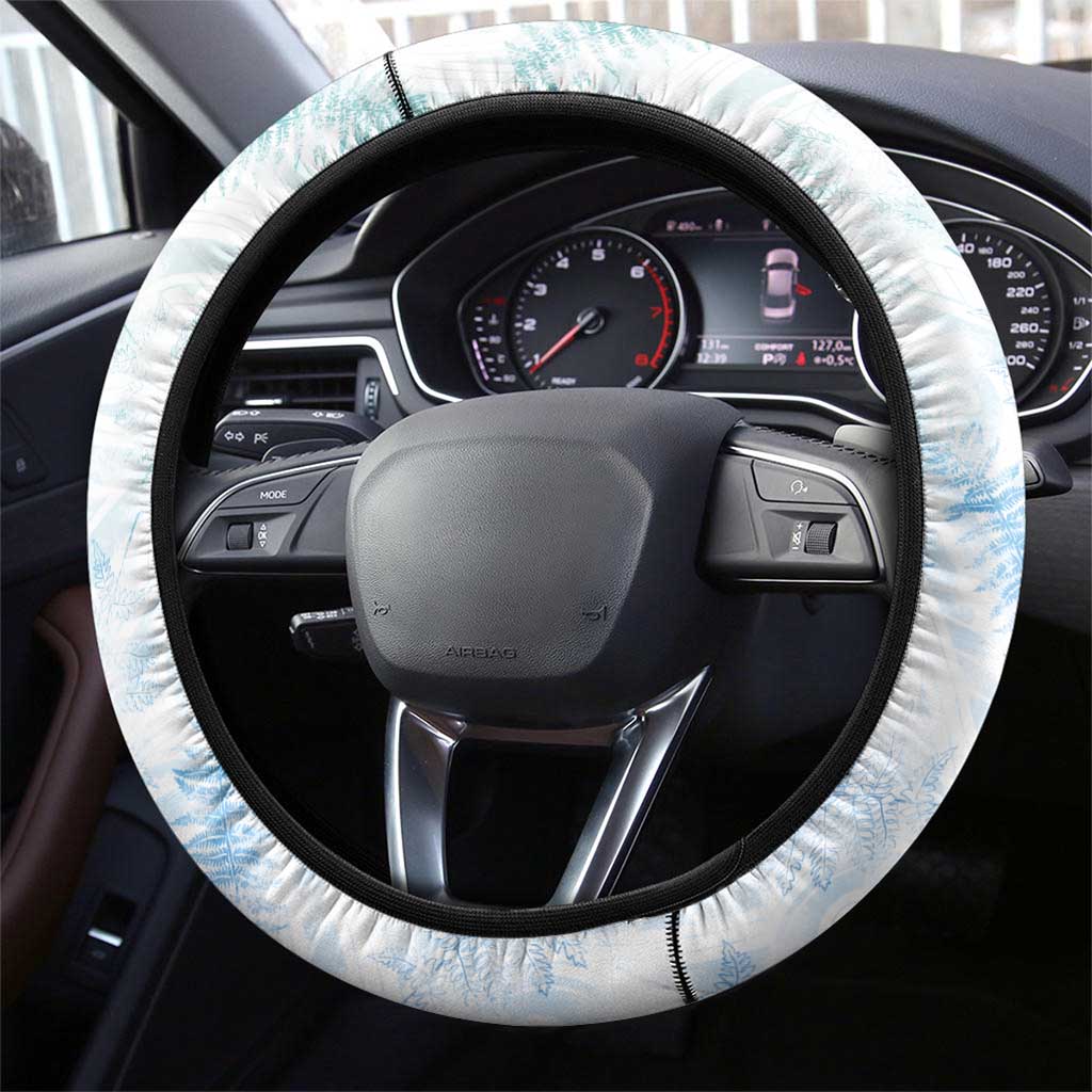 New Zealand Football Steering Wheel Cover The Whites-Aotearoa Inspired - Polynesian Pride