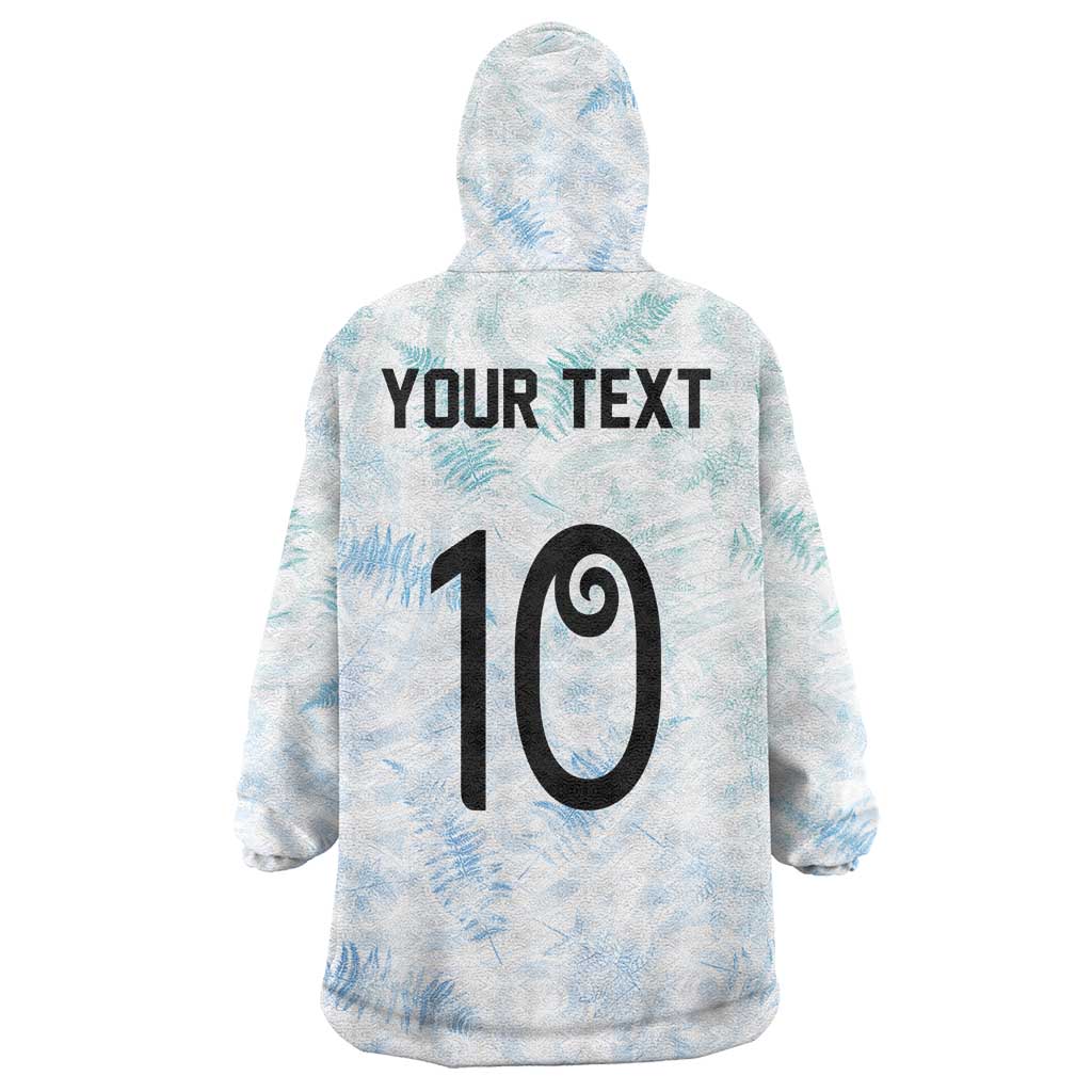 Custom New Zealand Football Wearable Blanket Hoodie The Whites-Aotearoa Inspired - Polynesian Pride