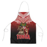 Mate Ma'a Tonga Apron Traditional Warrior and Ngatu Art Pattern LT03 Red - Polynesian Pride