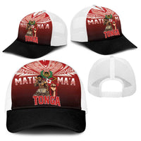 Mate Ma'a Tonga Baseball Net Cap Traditional Warrior and Ngatu Art Pattern LT03 - Polynesian Pride