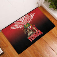 Mate Ma'a Tonga Rubber Doormat Traditional Warrior and Ngatu Art Pattern LT03 - Polynesian Pride