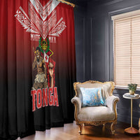 Mate Ma'a Tonga Window Curtain Traditional Warrior and Ngatu Art Pattern LT03 - Polynesian Pride