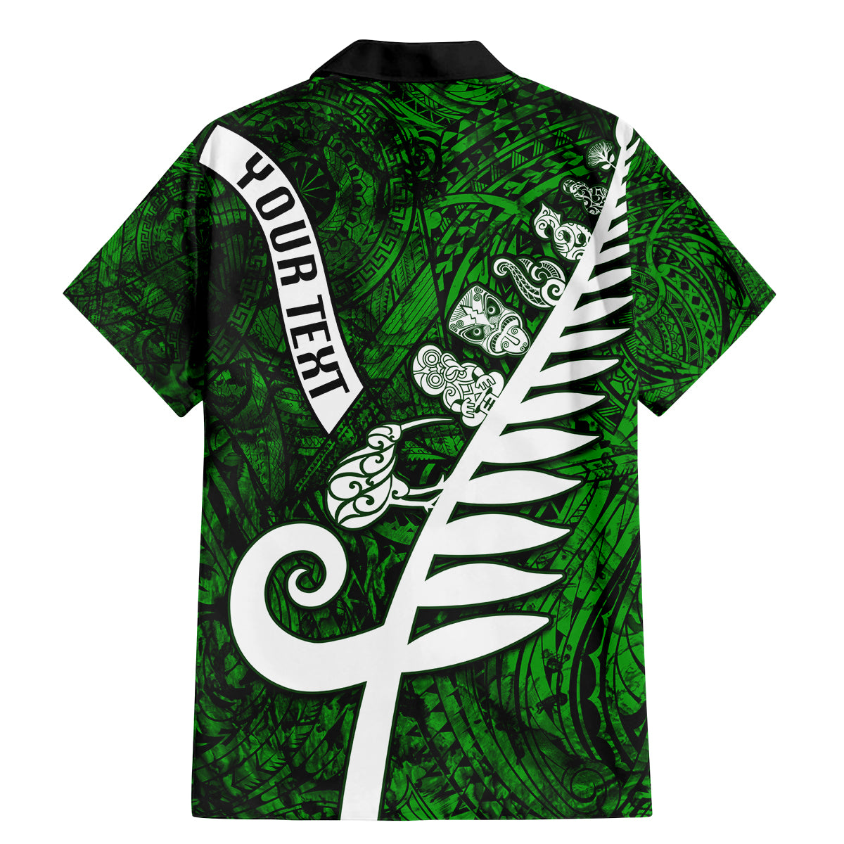 Personalized New Zealand Family Matching Mermaid Dress and Hawaiian Shirt Silver Fern and Maori Symbols Papua Shell Green Style LT03 - Polynesian Pride