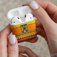 Romania Merry Christmas AirPods Case Romania Emblem Traditional Folk Art - Polynesian Pride