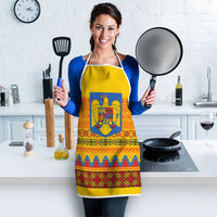 Romania Merry Christmas Apron Romania Emblem Traditional Folk Art - Polynesian Pride