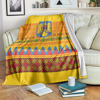 Romania Merry Christmas Blanket Romania Emblem Traditional Folk Art - Polynesian Pride