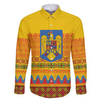 Romania Merry Christmas Family Matching Puletasi and Hawaiian Shirt Romania Emblem Traditional Folk Art - Polynesian Pride