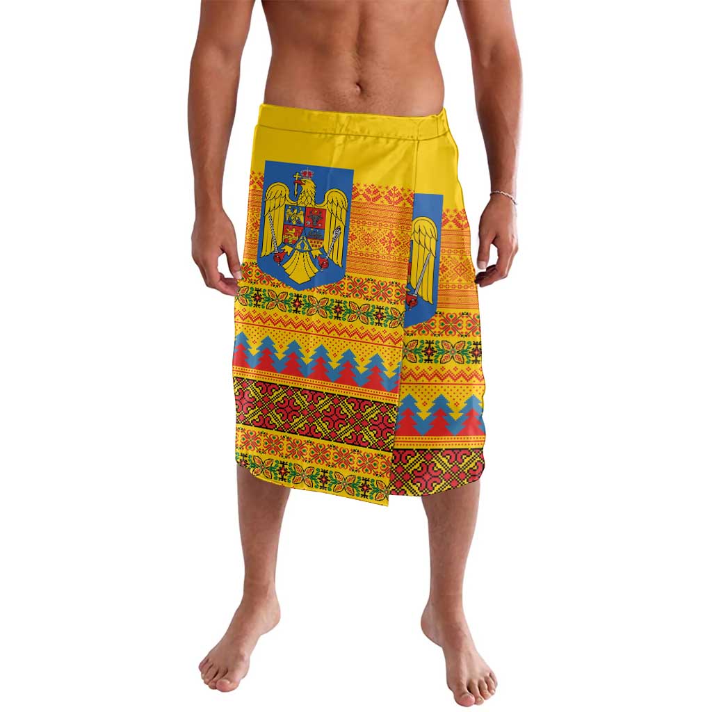 Romania Merry Christmas Lavalava Romania Emblem Traditional Folk Art - Polynesian Pride