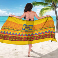 Romania Merry Christmas Sarong Romania Emblem Traditional Folk Art - Polynesian Pride