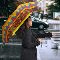 Romania Merry Christmas Umbrella Romania Emblem Traditional Folk Art - Polynesian Pride