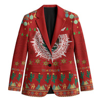 Mexico Merry Christmas Blazer Mexican Cultural Emblem Xmas Style - Polynesian Pride