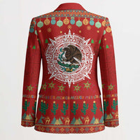 Mexico Merry Christmas Blazer Mexican Cultural Emblem Xmas Style - Polynesian Pride