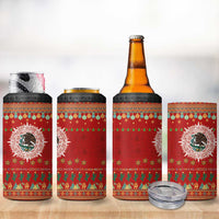 Mexico Merry Christmas 4 in 1 Can Cooler Tumbler Mexican Cultural Emblem Xmas Style - Polynesian Pride