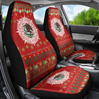 Mexico Merry Christmas Car Seat Cover Mexican Cultural Emblem Xmas Style - Polynesian Pride
