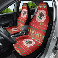 Mexico Merry Christmas Car Seat Cover Mexican Cultural Emblem Xmas Style - Polynesian Pride