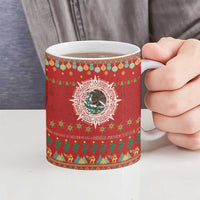 Mexico Merry Christmas Ceramic Mug Mexican Cultural Emblem Xmas Style - Polynesian Pride