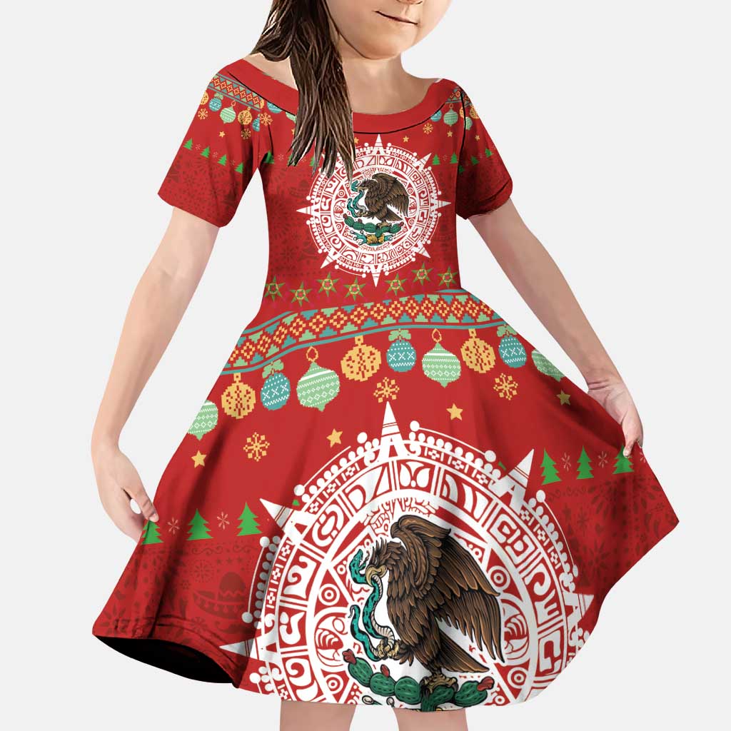 Mexico Merry Christmas Family Matching Puletasi and Hawaiian Shirt Mexican Cultural Emblem Xmas Style - Polynesian Pride