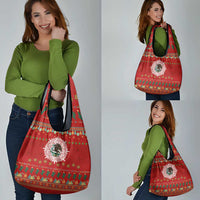 Mexico Merry Christmas Grocery Bag Mexican Cultural Emblem Xmas Style - Polynesian Pride