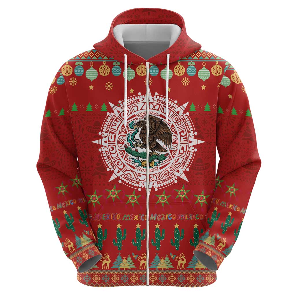 Mexico Merry Christmas Hoodie Mexican Cultural Emblem Xmas Style - Polynesian Pride