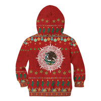Mexico Merry Christmas Kid Hoodie Mexican Cultural Emblem Xmas Style - Polynesian Pride
