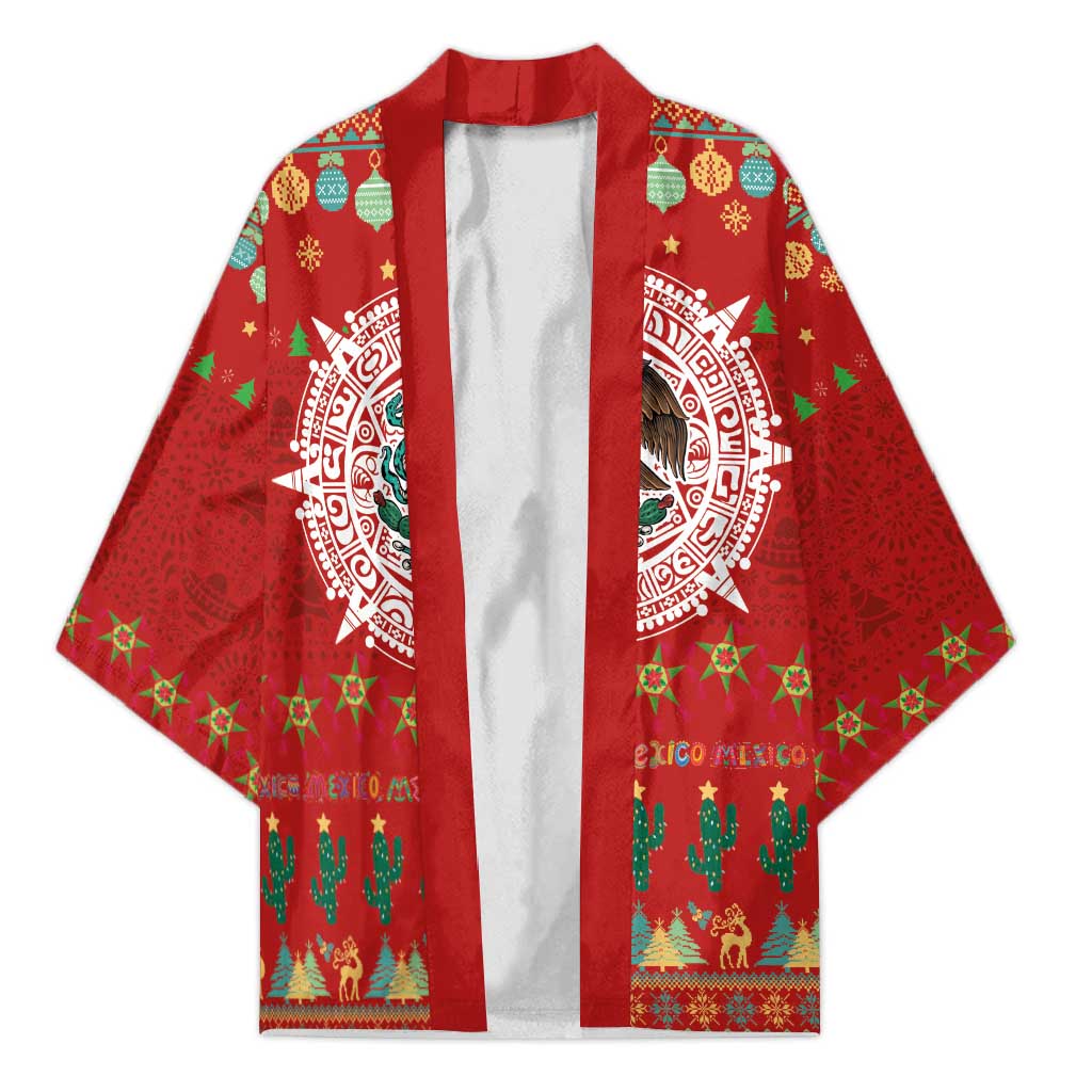 Mexico Merry Christmas Kimono Mexican Cultural Emblem Xmas Style - Polynesian Pride