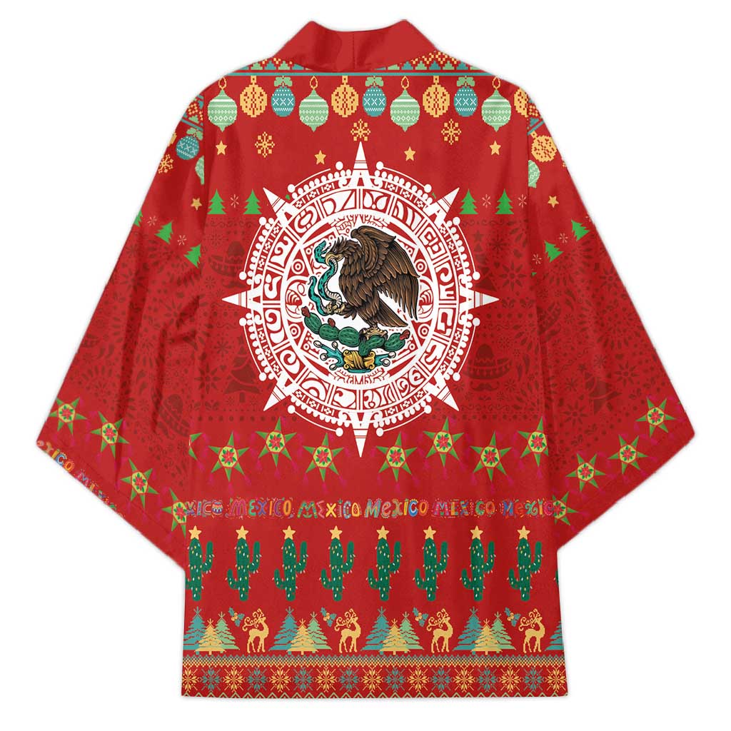 Mexico Merry Christmas Kimono Mexican Cultural Emblem Xmas Style - Polynesian Pride