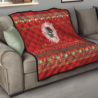 Mexico Merry Christmas Quilt Mexican Cultural Emblem Xmas Style - Polynesian Pride