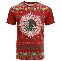 Mexico Merry Christmas T Shirt Mexican Cultural Emblem Xmas Style - Polynesian Pride