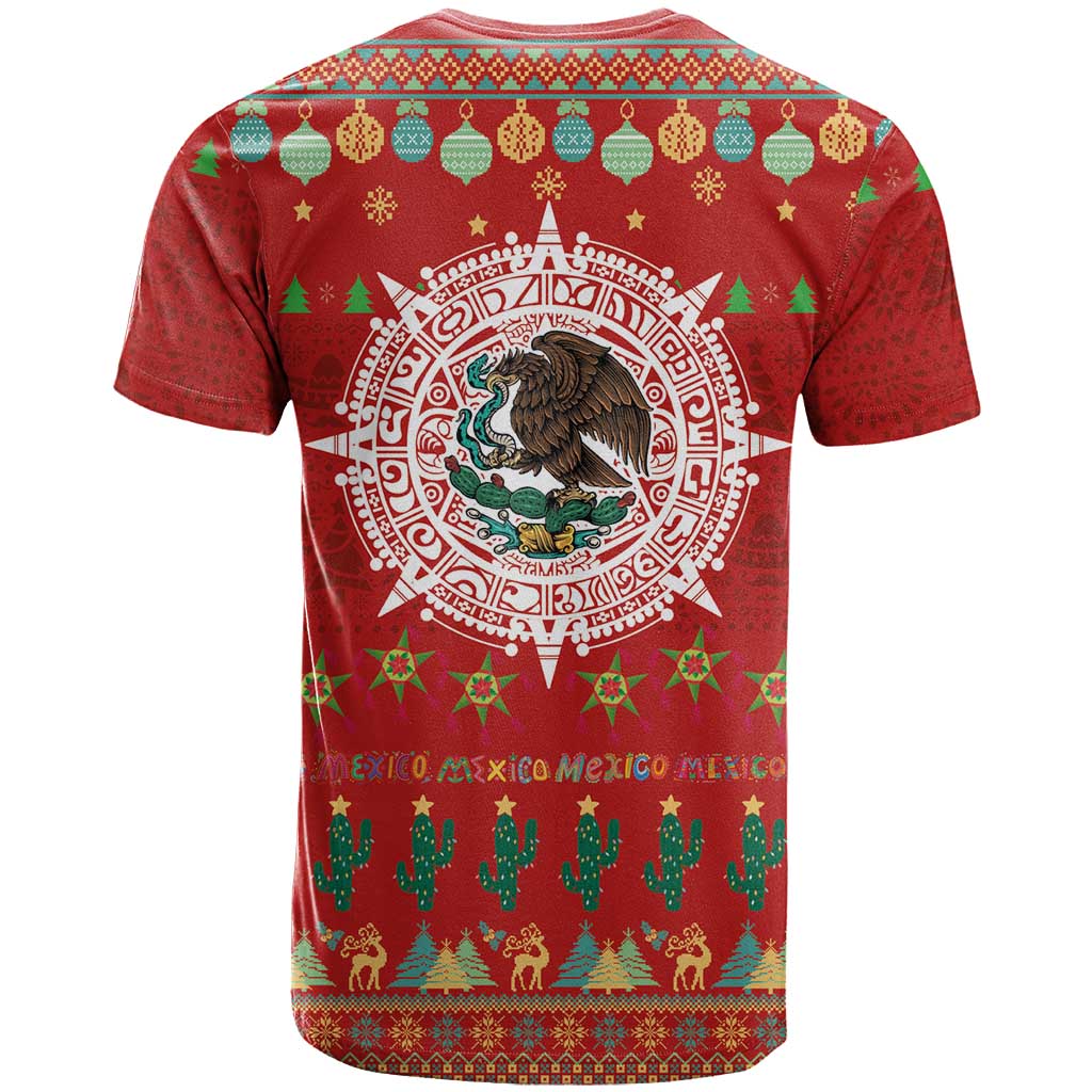 Mexico Merry Christmas T Shirt Mexican Cultural Emblem Xmas Style - Polynesian Pride