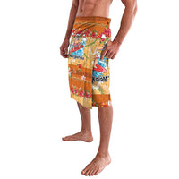 Hawaii Mele Kalikimaka Lavalava Funny Santa Claus Surfing on Tropical Plants - Polynesian Pride