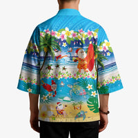 Polynesian Merry Christmas Kimono Funny Santa Beach Tropical Plant and Turtle - Polynesian Pride