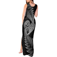 New Zealand Valentine Day Tank Maxi Dress Aotearoa Warrior and Woman Love Heart Maori Pattern LT03 - Polynesian Pride