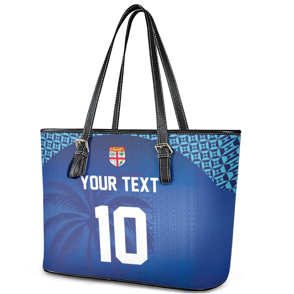 Custom Fiji Football-Towards World Cup 2026 Leather Tote Bag