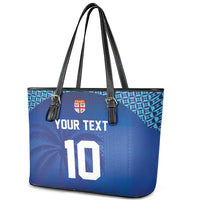 Custom Fiji Football-Towards World Cup 2026 Leather Tote Bag