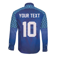 Custom Fiji Football-Towards World Cup 2026 Long Sleeve Button Shirt LT03 - Polynesian Pride