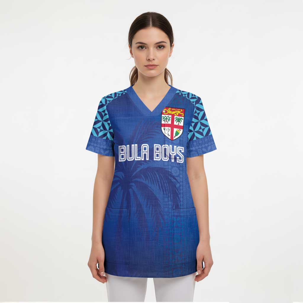 Custom Fiji Football-Towards World Cup 2026 Scrub Top - Polynesian Pride