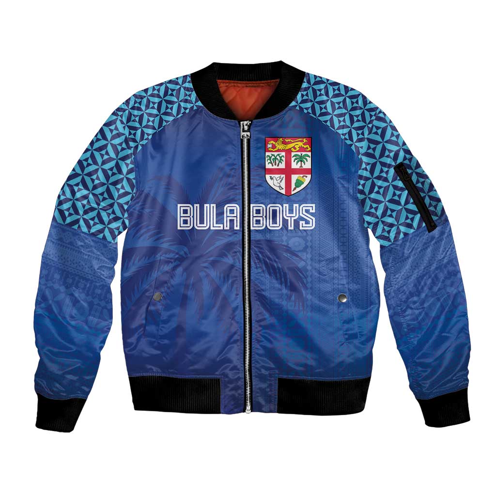 Custom Fiji Football-Towards World Cup 2026 Sleeve Zip Bomber Jacket