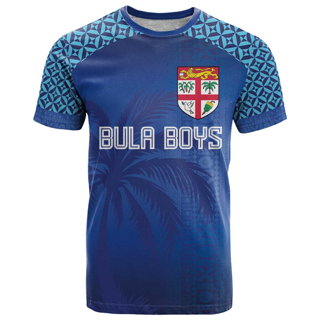 Custom Fiji Football-Towards World Cup 2026 T Shirt LT03 Blue - Polynesian Pride
