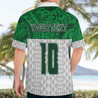 Custom Hawaii Volleyball-Kakau Motif Green Color Hawaiian Shirt